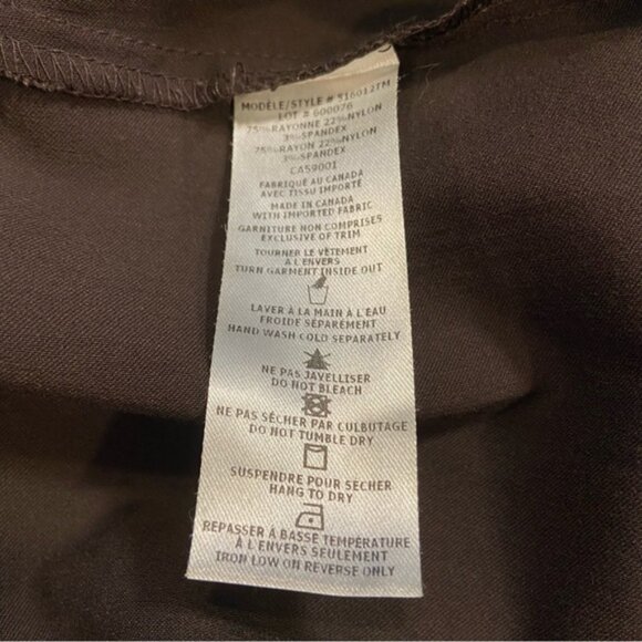 I love Taylor Madison pants ILTM brown silky flattering coated stretch XL layer - Picture 7 of 11